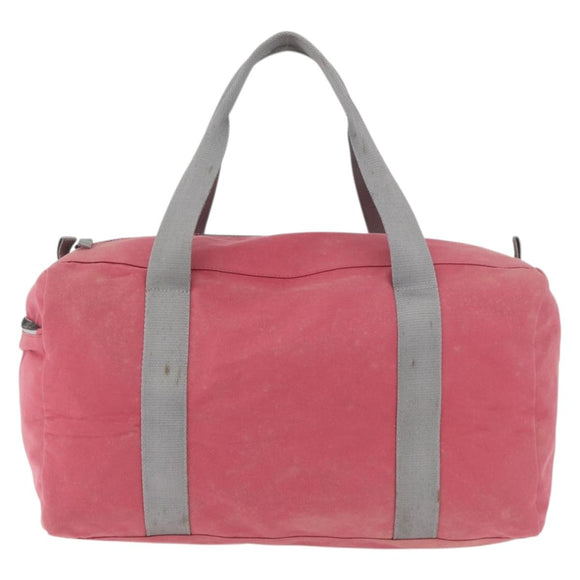 PRADA Boston Tasche Canvas Pink Silber Original 181809