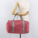 PRADA Boston Tasche Canvas Pink Silber Original 181809-25