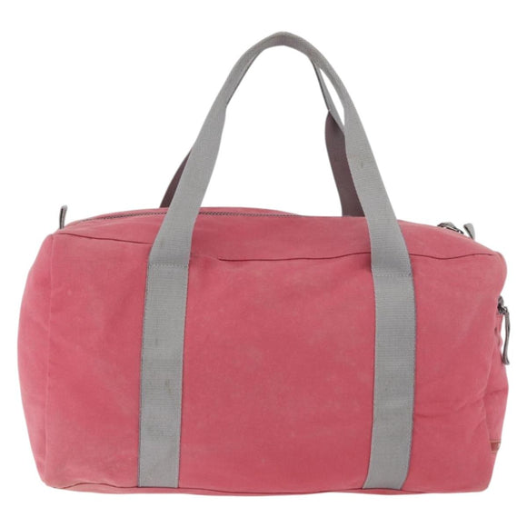 PRADA Boston Tasche Canvas Pink Silber Original 181809