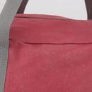PRADA Boston Tasche Canvas Pink Silber Original 181809-4