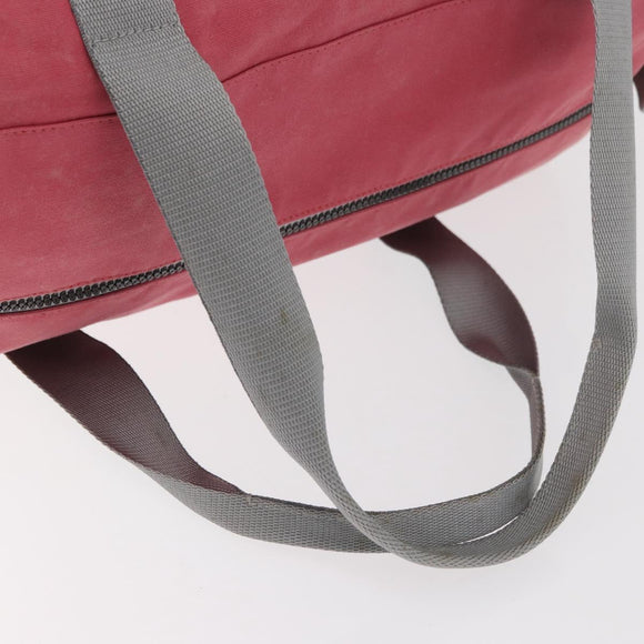 PRADA Boston Tasche Canvas Pink Silber Original 181809
