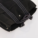 HERMES Fourre Tout Hand Bag Cotton 2 Set Black Navy Auth 181810-13
