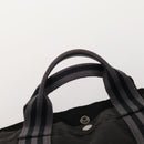 HERMES Fourre Tout Hand Bag Cotton 2 Set Black Navy Auth 181810-14