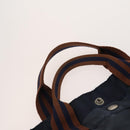 HERMES Fourre Tout Hand Bag Cotton 2 Set Black Navy Auth 181810-6