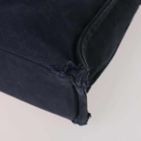HERMES Fourre Tout Hand Bag Cotton 2 Set Black Navy Auth 181810