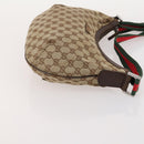 GUCCI GG Canvas Web Sherry Line Bag Canvas 3 Set Beige Red black Auth 181811-19