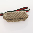 GUCCI GG Canvas Web Sherry Line Bag Canvas 3 Set Beige Red black Auth 181811-22