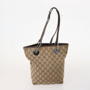 GUCCI GG Canvas Web Sherry Line Bag Canvas 3 Set Beige Red black Auth 181811-3