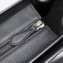 CELINE Luggage Micro Shopper Hand Bag Leather Black Silver Auth 181819SAM-19