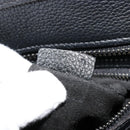 CELINE Luggage Micro Shopper Hand Bag Leather Black Silver Auth 181819SAM-11
