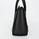 CELINE Luggage Micro Shopper Hand Bag Leather Black Silver Auth 181819SAM-4