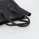 CELINE Luggage Micro Shopper Hand Bag Leather Black Silver Auth 181819SAM-7