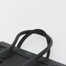 CELINE Luggage Micro Shopper Hand Bag Leather Black Silver Auth 181819SAM-8