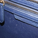 CELINE Luggage Micro Shopper Hand Bag Leather Navy Gold Auth 181820M-20