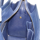 CELINE Luggage Micro Shopper Hand Bag Leather Navy Gold Auth 181820M-21