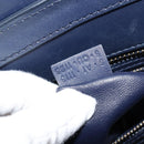 CELINE Luggage Micro Shopper Hand Bag Leather Navy Gold Auth 181820M-11