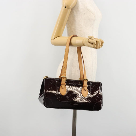 LOUIS VUITTON Monogram Vernis Rosewood Avenue Bag Amarante M93510 Auth 181823V
