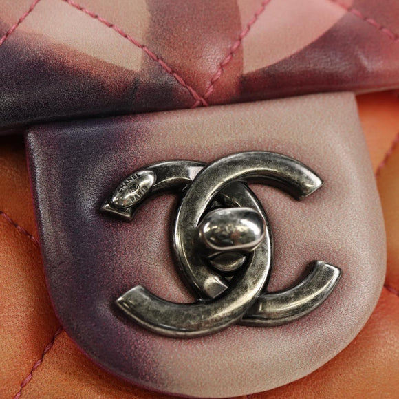 CHANEL Matelasse 22 Chain Shoulder Bag Lamb Skin Multicolor CC Auth 181824SM