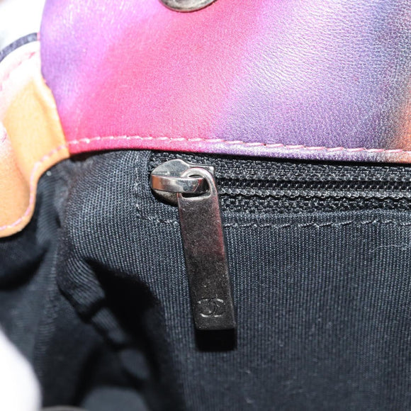 CHANEL Matelasse 22 Chain Shoulder Bag Lamb Skin Multicolor CC Auth 181824SM