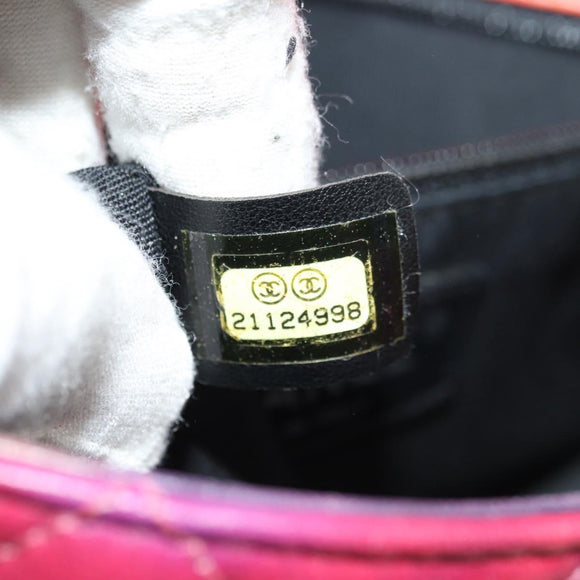 CHANEL Matelasse 22 Chain Shoulder Bag Lamb Skin Multicolor CC Auth 181824SM