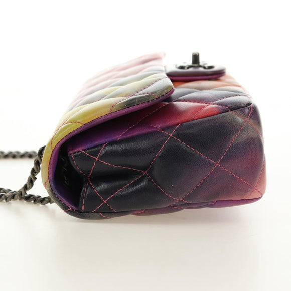 CHANEL Matelasse 22 Chain Shoulder Bag Lamb Skin Multicolor CC Auth 181824SM