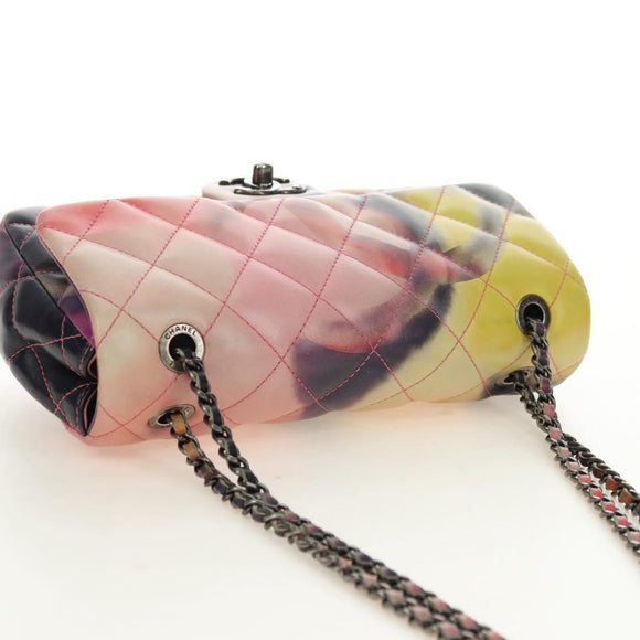 CHANEL Matelasse 22 Chain Shoulder Bag Lamb Skin Multicolor CC Auth 181824SM