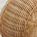 PRADA Hand Bag Rattan 2way White Gold Auth 181826SM-17
