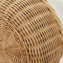 PRADA Hand Bag Rattan 2way White Gold Auth 181826SM-20