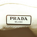 PRADA Hand Bag Rattan 2way White Gold Auth 181826SM-24