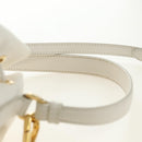 PRADA Hand Bag Rattan 2way White Gold Auth 181826SM-14