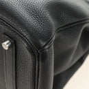 HERMES Birkin 35 Handtas Taurillon Leder Zwart Zilver Auth 181827SM-13