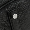 HERMES Birkin 35 Handtas Taurillon Leder Zwart Zilver Auth 181827SM-14