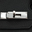 HERMES Birkin 35 Handtas Taurillon Leder Zwart Zilver Auth 181827SM-17