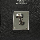 HERMES Birkin 35 Handtas Taurillon Leder Zwart Zilver Auth 181827SM-21