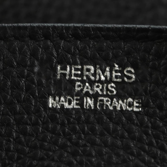HERMES Birkin 35 Handtas Taurillon Leder Zwart Zilver Auth 181827SM
