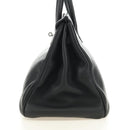 HERMES Birkin 35 Handtas Taurillon Leder Zwart Zilver Auth 181827SM-4