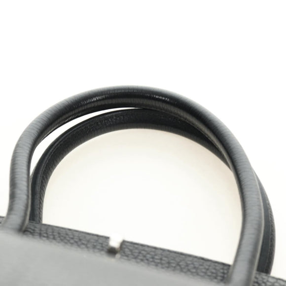 HERMES Birkin 35 Handtas Taurillon Leder Zwart Zilver Auth 181827SM