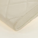CHANEL Matelasse Chain Shoulder Bag Lamb Skin 2way White Silver CC Auth 181828M-18