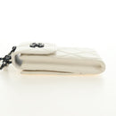 CHANEL Matelasse Chain Shoulder Bag Lamb Skin 2way White Silver CC Auth 181828M-3