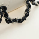 CHANEL Matelasse Chain Shoulder Bag Lamb Skin 2way White Silver CC Auth 181828M-7
