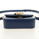 Chloe Chloe C Hand Bag Leather 2way Blue Gold Auth 181830M-11