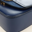 Chloe Chloe C Hand Bag Leather 2way Blue Gold Auth 181830M-13