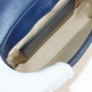 Chloe Chloe C Hand Bag Leather 2way Blue Gold Auth 181830M-22