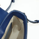 Chloe Chloe C Hand Bag Leather 2way Blue Gold Auth 181830M-23