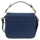 Chloe Chloe C Hand Bag Leather 2way Blue Gold Auth 181830M-3