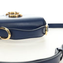 Chloe Chloe C Hand Bag Leather 2way Blue Gold Auth 181830M-7