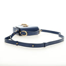 Chloe Chloe C Hand Bag Leather 2way Blue Gold Auth 181830M-9