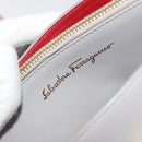 Salvatore Ferragamo Gancini Handtasche Leder Grau Gold Original 181831A-18