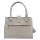 Salvatore Ferragamo Gancini Handtasche Leder Grau Gold Original 181831A-2