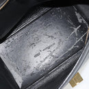 CELINE Trapeze Hand Bag Suede 2way Blue Gold Auth 181841-19